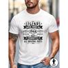 Men'S 1966 Vintage Limited Edition T-Shirt - 59Th Birthday Gift Suitable For 1966 Birth Year Celebration, Bohemian Crew Neck Short Sleeve Shirt With