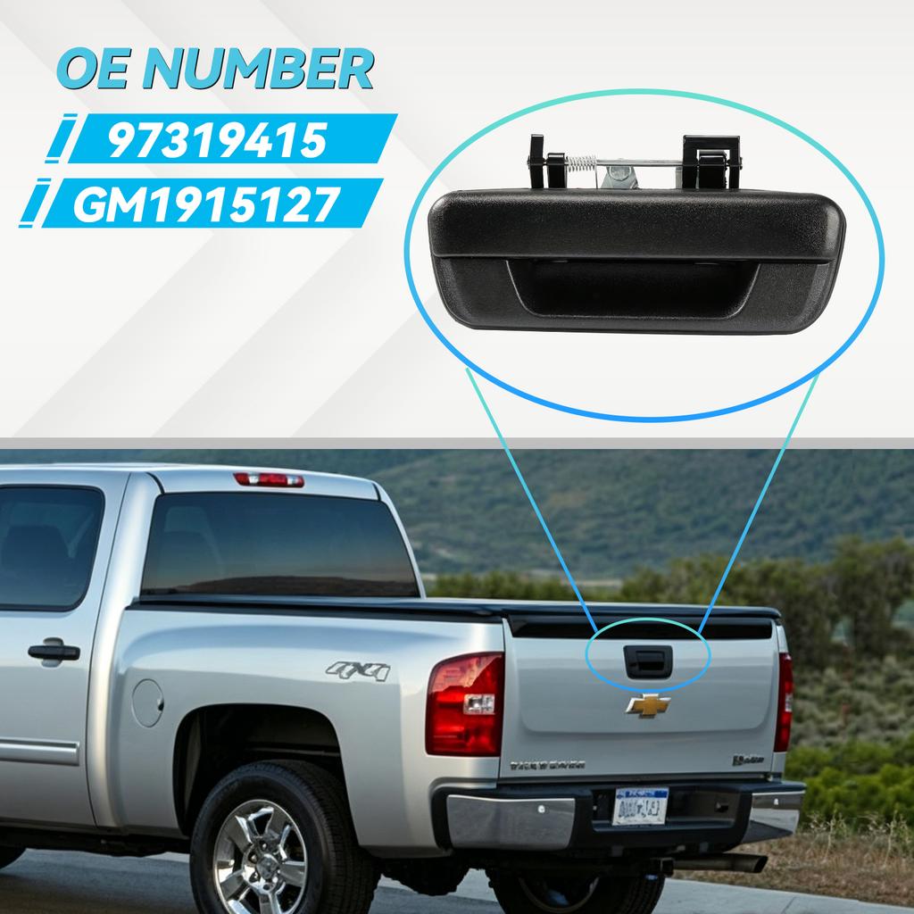 For 2004-2014 Chevy Colorado GMC Canyon Exterior Rear Tailgate Door Handle with Latch Lock 97319415 GM1915127 Replacement