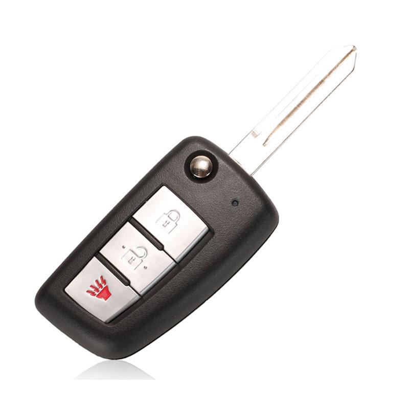 Compatible 2+1 Button 433MHz Folding Remote Key for NS