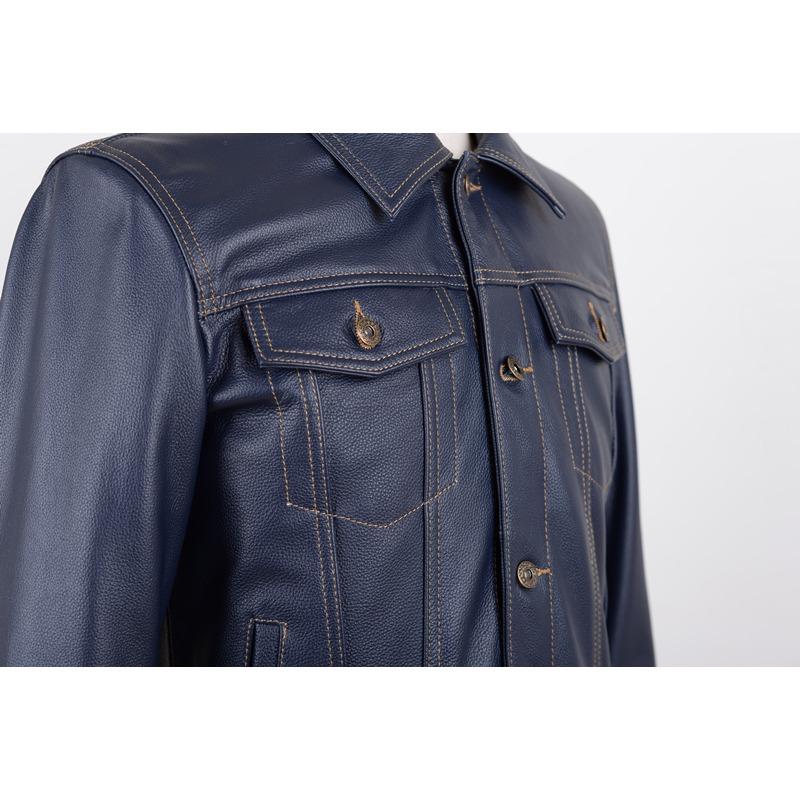 Chinese Size Classic 507 Men Leather Jacket Genuine Cowhide Slim Short Spring Autumn