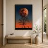 Abstract Wall Art Landscape Tree Sun Moon Silhouette Canvas Painting Modern Style Poster Prints for Living Room Wall Decor