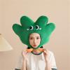 Novel Funny Little Grass Headgear Plush Little Grass Hat Cartoon Plant Headgear Hat Photography Props for Women Men