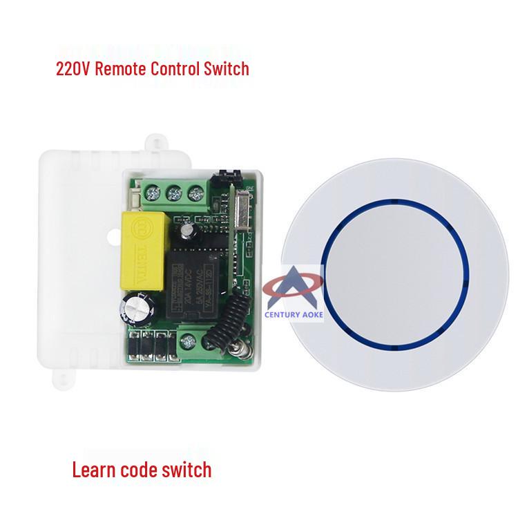 AC 220V Remote Control Switch & Lighting Power Controller (110V Learning Code, 220V Output)