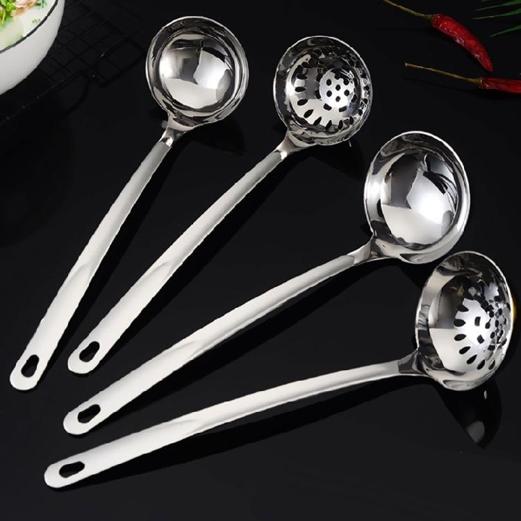 Sturdy Ladle and Slotted Spoon Set Colander Quality Dinnerware Utensils