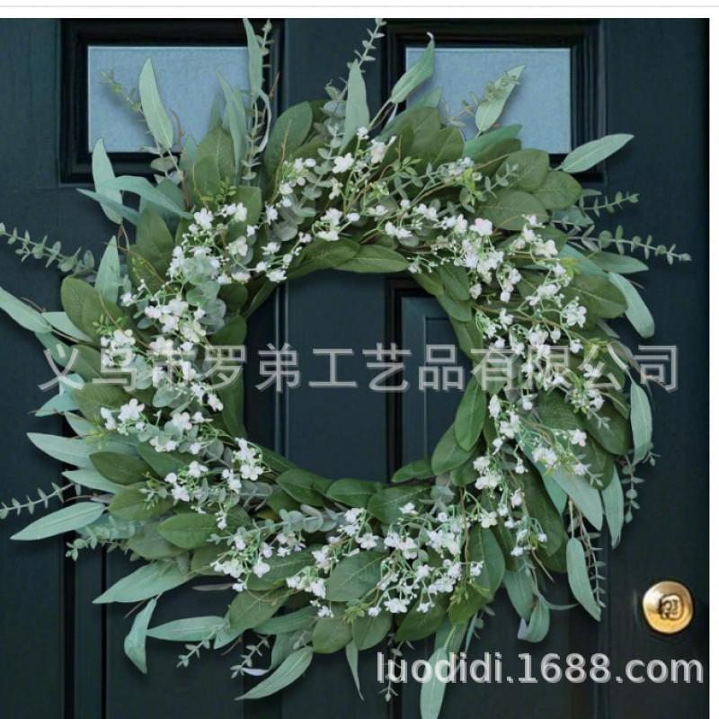 Artificial Flower Wreath Easter Valentines Day Hotel Restaurant Door Decorations