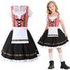 Kid Girl Oktoberfest Costume German Bavarian Beer Festival Outfits for Halloween Carnival Party Long Dirndl Dresses