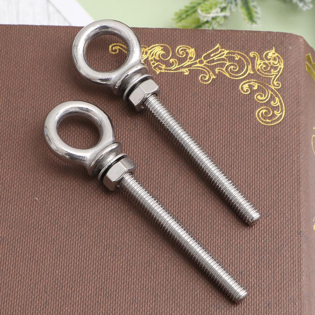 Stainless Steel Lifting Eye Bolts M10 X 100 Swing Eyebolts Ring Hook Bolt Nut Screw Fasteners 316 Grade Hook Bolt