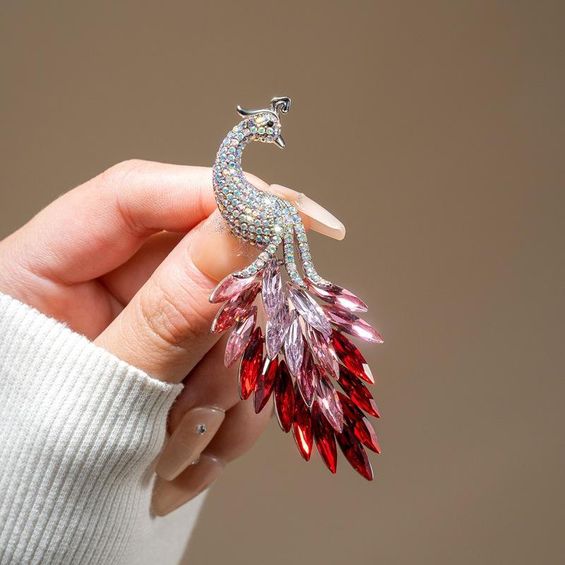 Ancient style auspicious clouds peony flower brooch elegant temperament high-end fashion corsage cheongsam Hanfu suit pin accessories