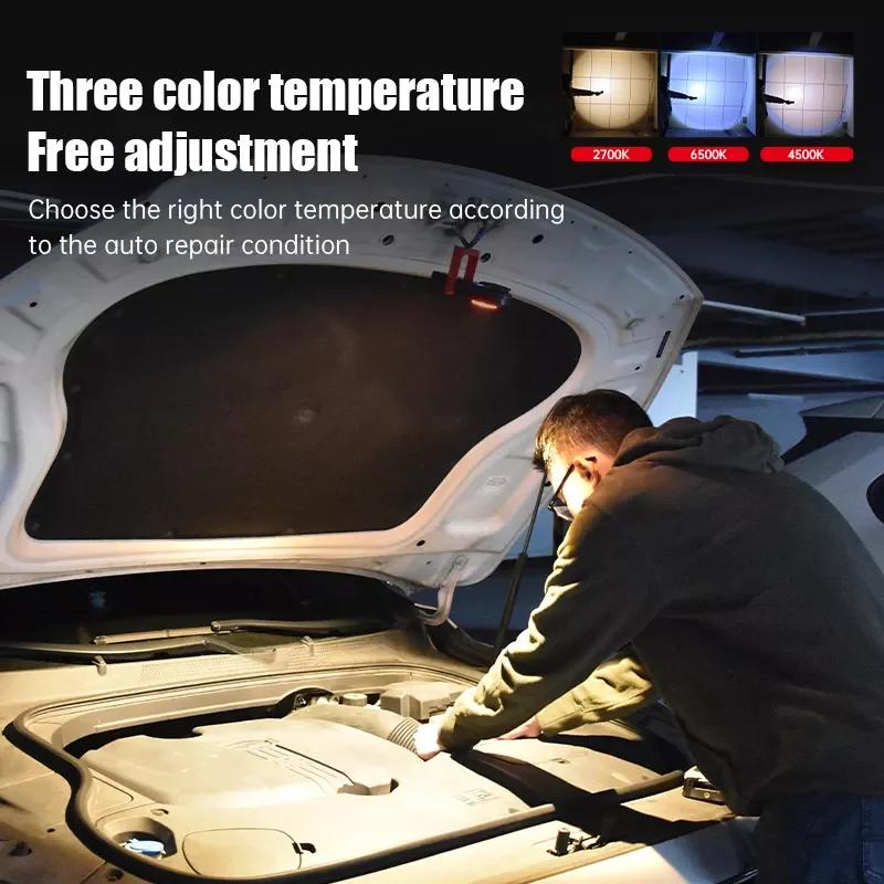 Portable Work Light Auto Repair Emergency Light Rechargeable Waterproof Work Light Magnet Base LED