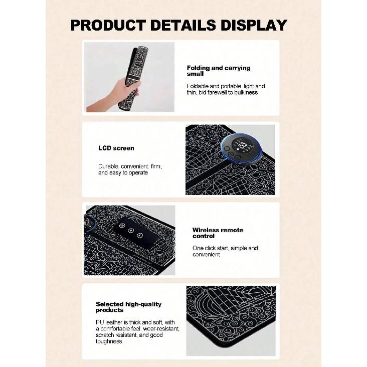 2026 Foot Massager for Relaxation, Automatic Pulse Foot Massage Pad with Heat, Soothing Foot Care Mat for Home Use