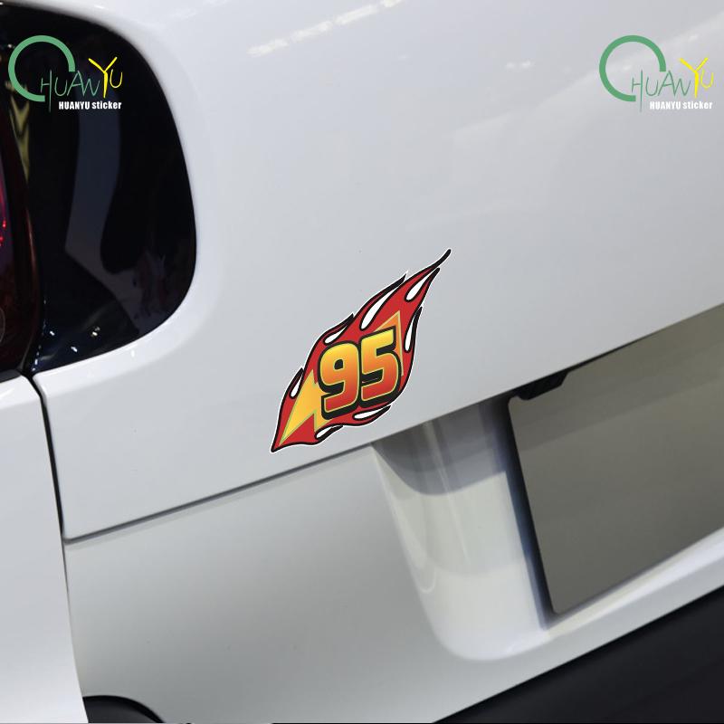 Creative Lightning 95 Digital Car Decals for Race Car, Motorcycle, Electric Car Body Decoration, Waterproof Sticker