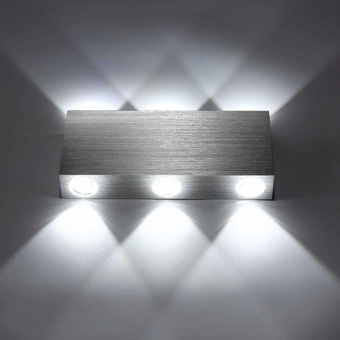 LED-Wandleuchte - lightess - 6W - Aluminium - Kaltweiß - 700lm