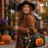 Damen Stepp-Baumwolle Fußball-Print Reisetasche, Stilvolle Yoga Übernachtungs-Handtasche