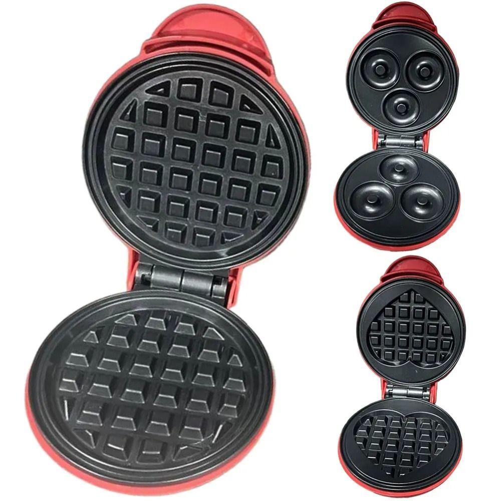 Electric Baking Pan Mini Waffle Maker Quick Heat-Up Waffle Machines  Snacks Making