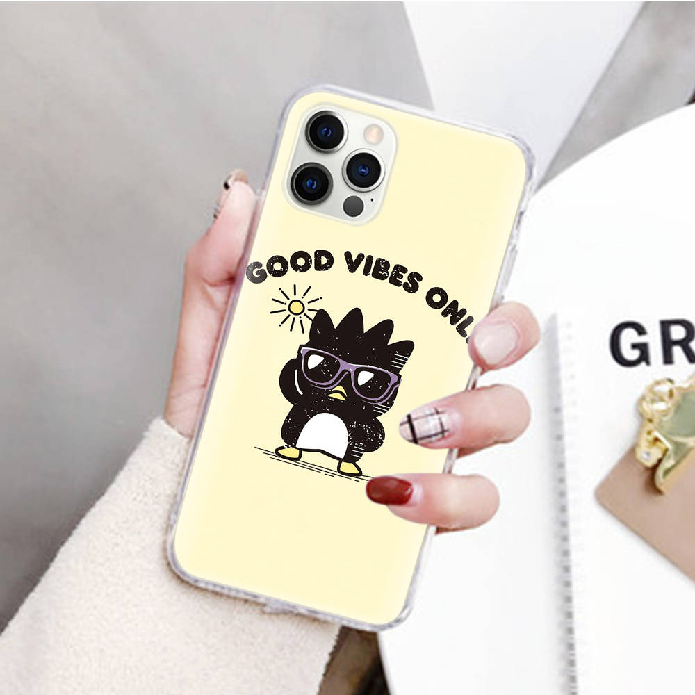 JZ1 Badtz Maru Transparent Case for Samsung A04 A14 A23 M33 M53 Realme 10 9 C35 C55 VIVO Y02 X80 Infinix Hot 30 Note 11 Tecno Spark 8P Pro