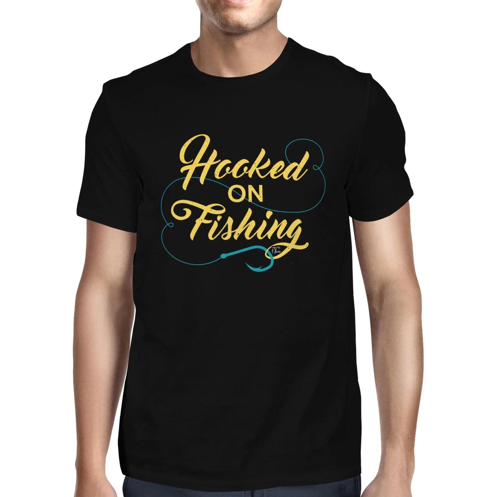 1Tee Mens Hooked on Fishing Hook T-Shirt XXXXL