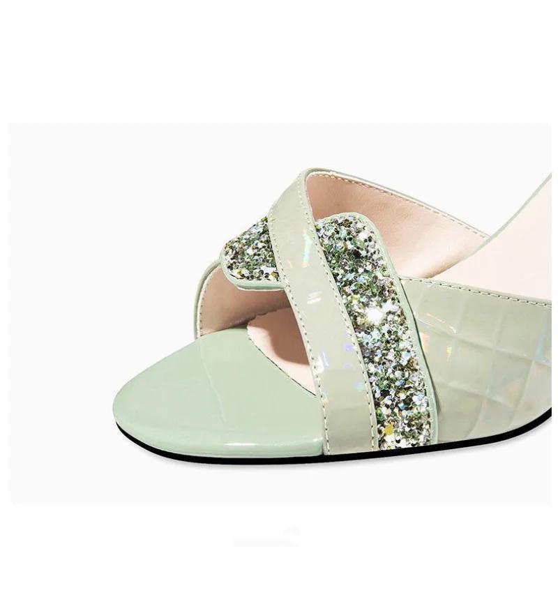 Maogu Women Peep Toe Sandals Summer Dress Leather Elegant Woman Shoes with Medium Heels 2024 Soft Comfort Buckle Strap Sandal 41