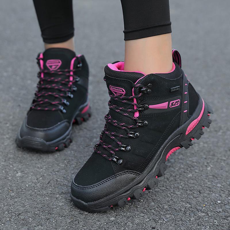 Women's Plus Size High-Top Outdoor Shoes - Wear-Resistant Hiking, Sports, Climbing & Training Footwear