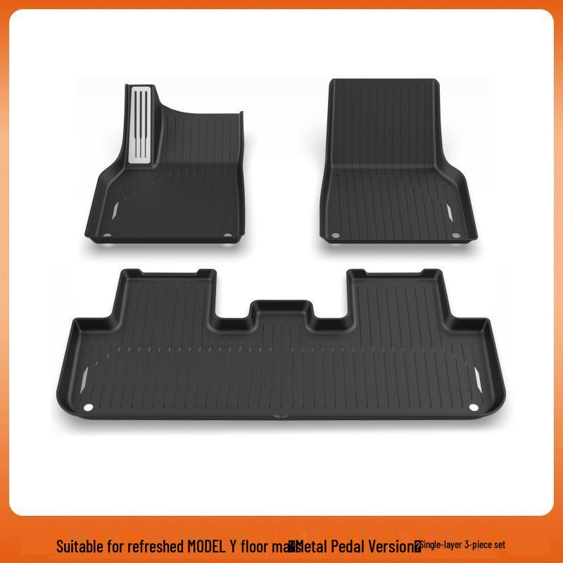 Tesla Model Y TPE All-Weather Floor Mats - Full Coverage Waterproof Design