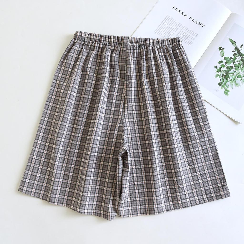 Damen Sommer Pyjama und Strandshorts aus reiner Baumwolle, gewaschen