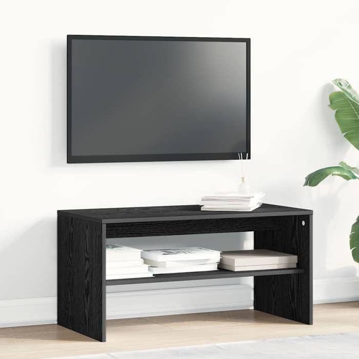 VidaXL Meuble TV chêne noir 80x40x40 cm bois d'ingénierie, unité TV, console TV, banc TV, meuble de télévision, meuble 859110