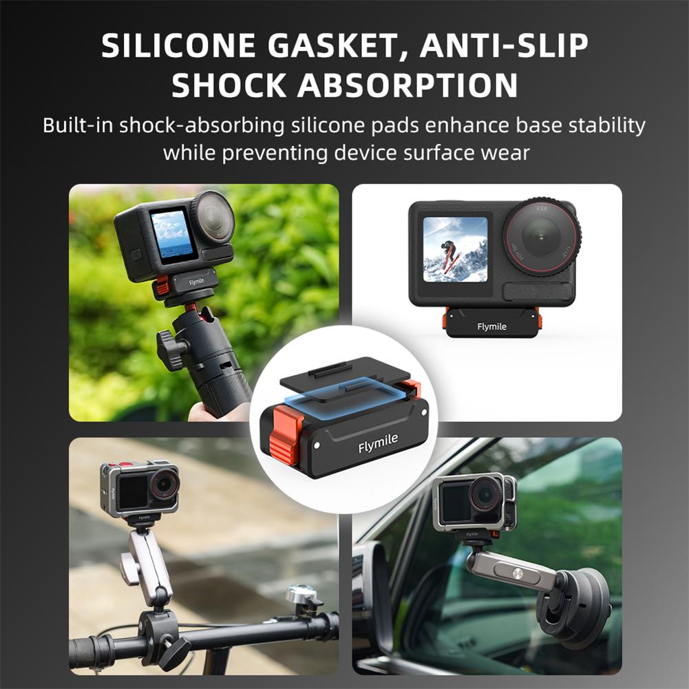 Magnetic Quick Release Base for DJI Action 4/5 Pro Extension Mount Adapter Holder Bracket 1/4 Folding Adapter Camera Accessories