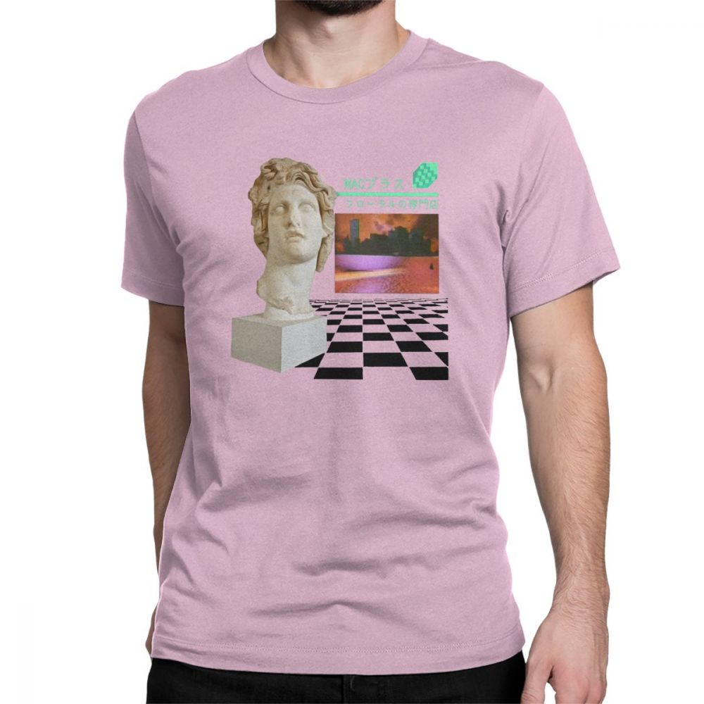 Vaporwave Tshirt Aesthetic Men T Shirts Hip Hop Floral Shoppe Macintosh Plus Fashion 100 Cotton Tees O Neck TShirt Gift Tops