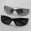 1/2pcs Plastic Y2K Wrap-Around Punk Women Glasses Combination For Cycling Hiking Rave Party Musical Festival Accessories