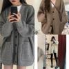 Koreanischer Strickpullover Damen Herbst Winter Oberbekleidung Lockerer Cardigan Mantel Lässige Übergroße Strickjacke