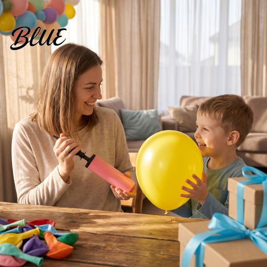 Compact Air Pump 1/5Pcs Manual Balloon Pump, Two-Way Dual Action, Handheld Durable Plastic Inflator Latex Inflator, Blower Tool for Party Decoration