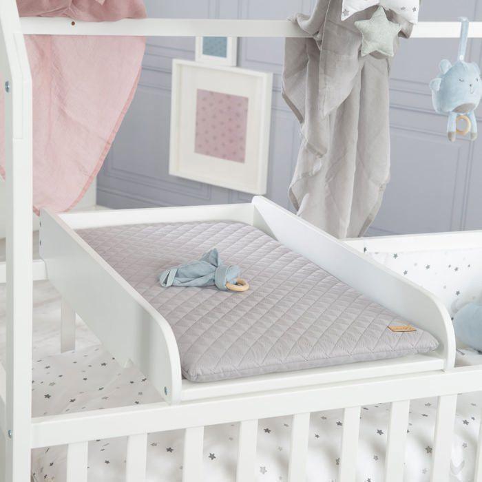 Changing Table + 'Roba Style' Mattress - ROBA - To Place On Baby Bed - White / Grey Mattress