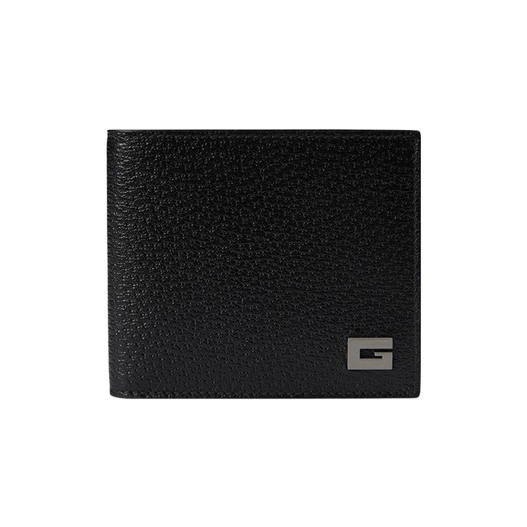

Gucci Bifold Wallet Black Leather Silver G Logo Designer Card Holder 739358-1AAJA-1193 Gift Set(Basic Set+Box+Shopping Bag)