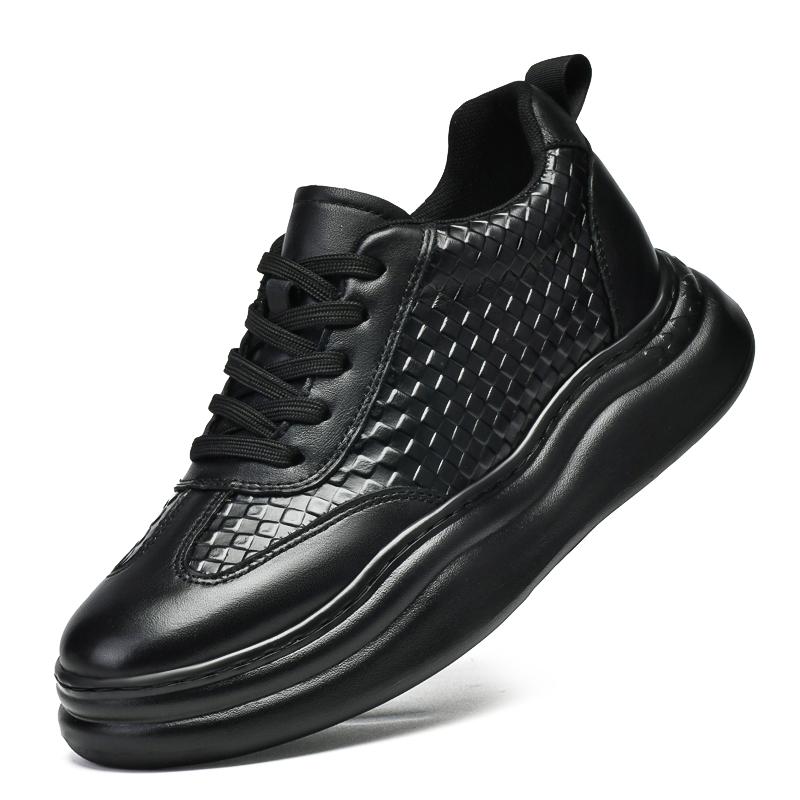 

Man Lift Sneakers Men White Shoes Elevator Height Increase Insole 6cm Plus Size 38-45 42