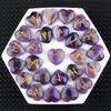Nuevos Productos Curación Espiritual Meditación Conjunto de Runas de Bruja de Cristal Pulido Piedras Naturales en Forma de Corazón para Meditación