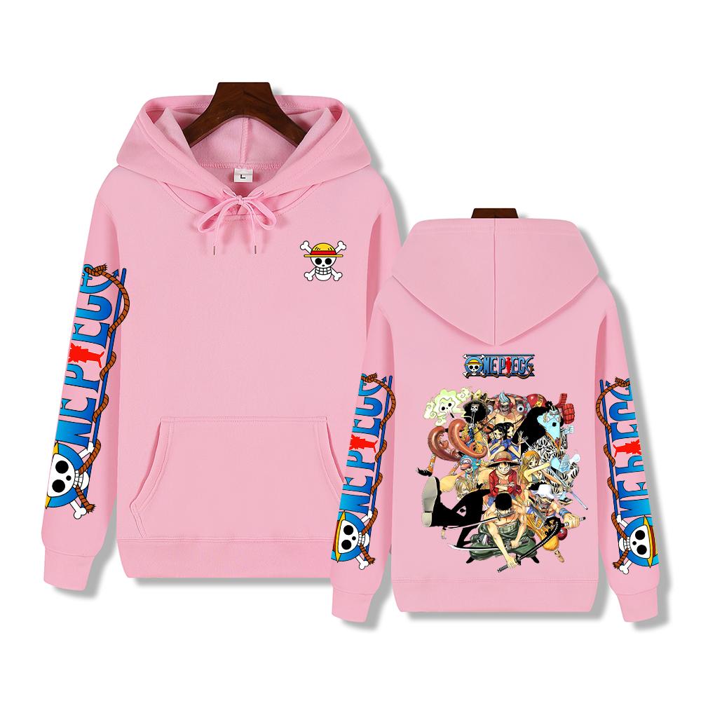 

Креативний принт One Piece Осінь/Зима Комфортний м який потовщений чоловічий високоякісний модний повсякденний теплий вуличний худі S