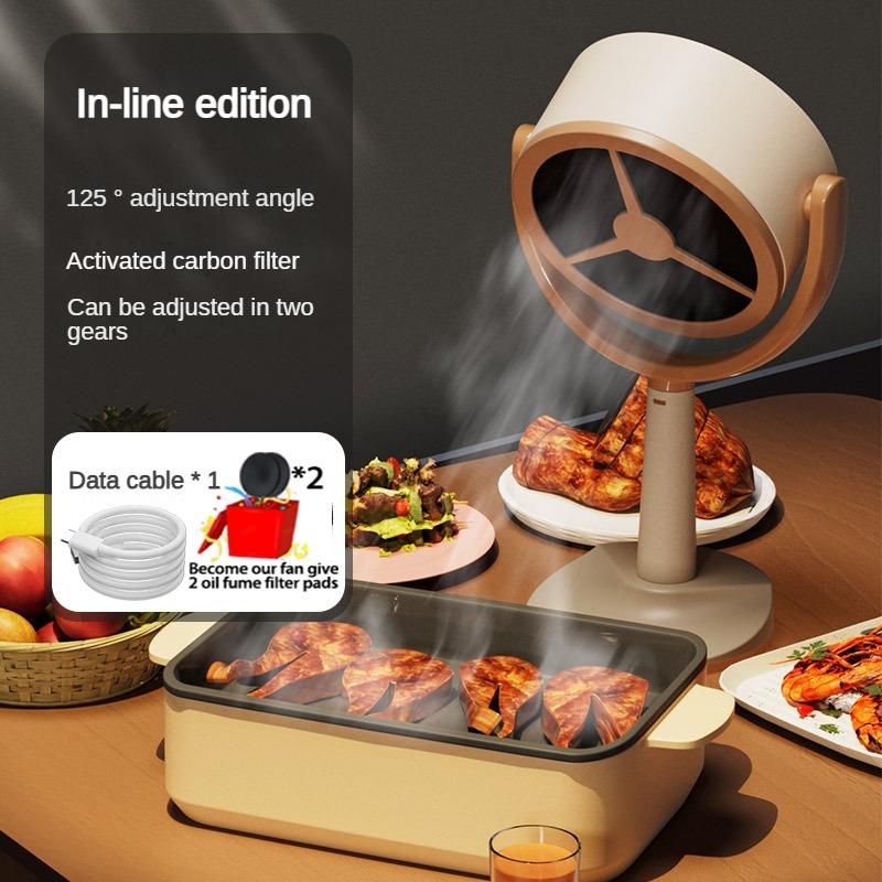 Wireless Desktop Range Hood Mini Kitchen Hood USB Rechargeable Okap Kuchenny Portable Household Barbecue Hot Pot Mute Range Hood