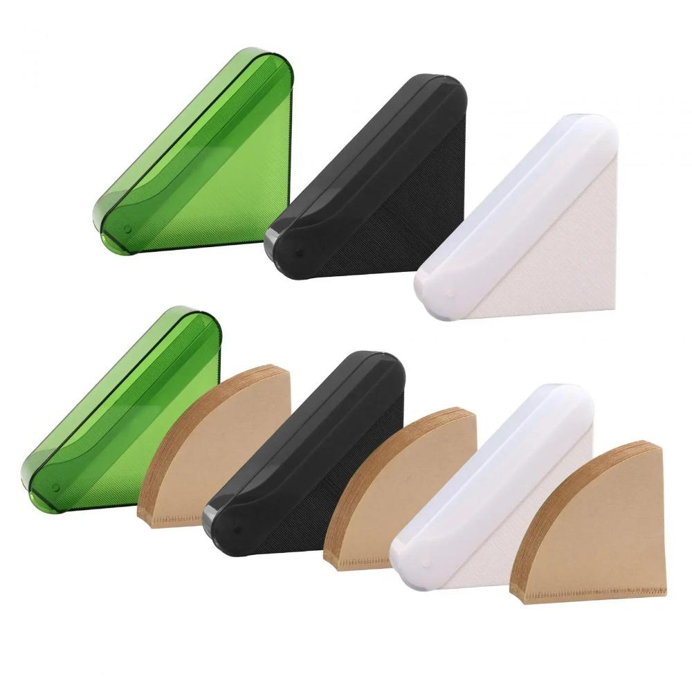Large Capacity Hand Drip Coffee Paper Holder Dust-proof Coffee Filter Paper Dispenser  Countertop