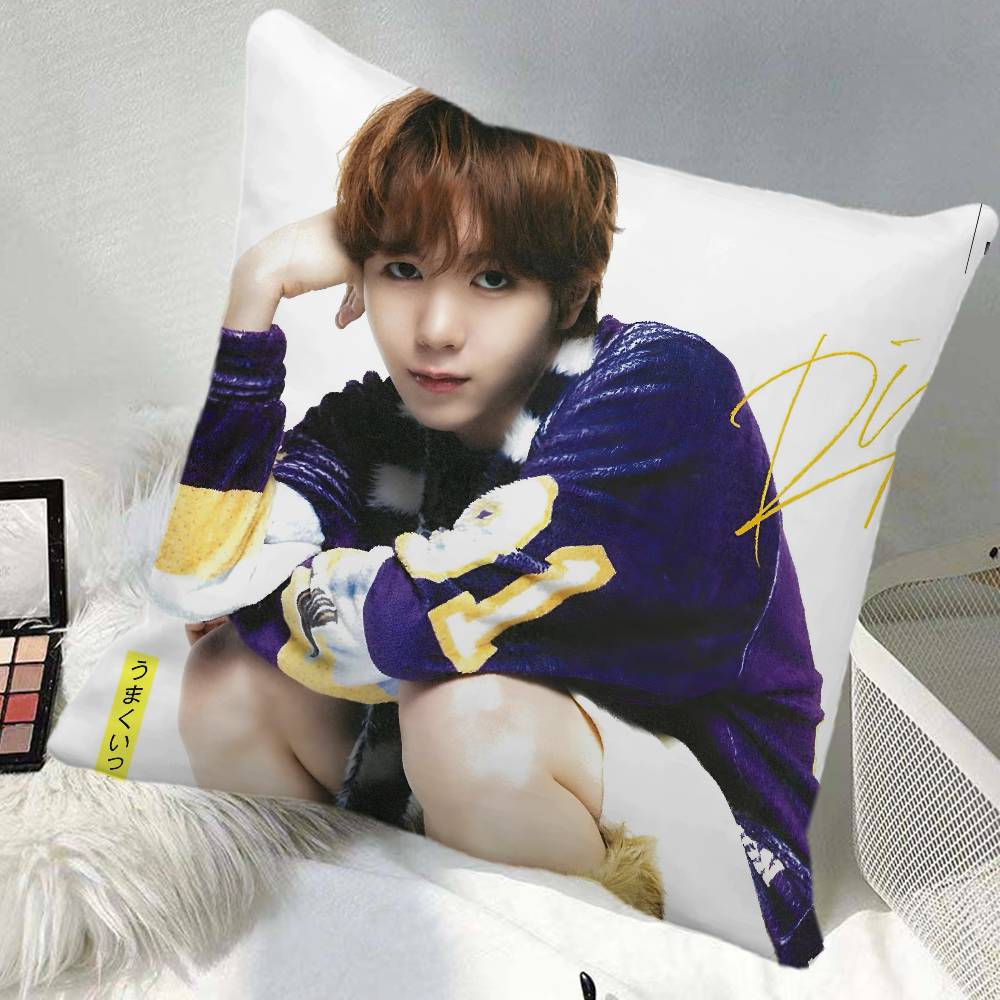 Riku Nct Wish Pillow Case Square Pillow Bedroom Sofa Leisure Comfort Cushion Car Home Decoration