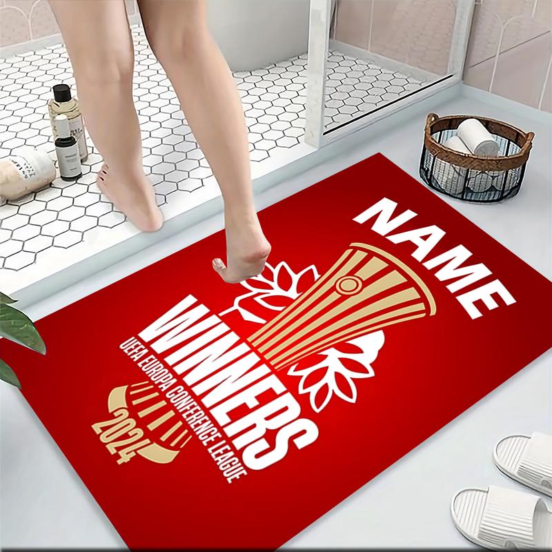 Custom Name Olympiacos FC Crest Carpet Rug Customizable Soft Washable Anti-Slip Home Living Room Sofa Mats Personalized Rug. 0909227