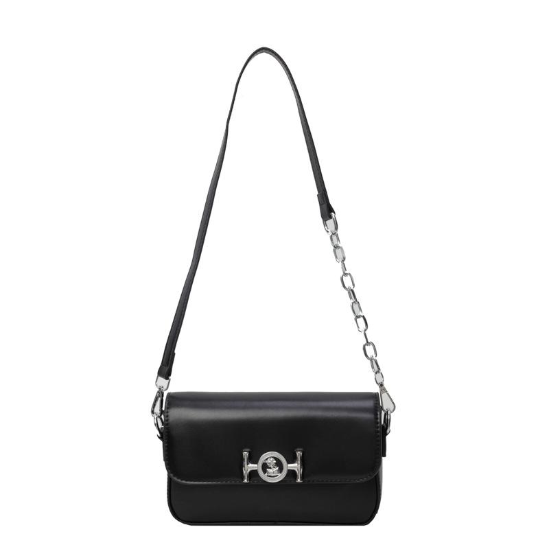 

Женская темпераментная простая маленькая сумка 2025 весна новая высокая ценность универсальная на плечо сумка-мессенджер маленькая квадратная сумка чёрный