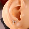 Ready to Ship Classic 24K Gold Plated Titanium Labret Stud Body Jewelry with Zircon for Party & Engagement