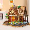 Forest Tree House Building Block Street View Windmill Assembly Construction Brick Children's Puzzle Toys for Kids Birthday Gifts
