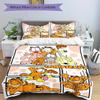 3pcs Garfield's Print Cover Set Ultra Soft, Breathable, and Comfortable Bedding with Stylish Design for Bedroom and Guest Room Decor 1 Cover and 2 Mat
