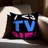 Tv Girl Pillow Case Sofa Living Room Bedroom Headboard Backrest Cushion Square Cushion Nap Time