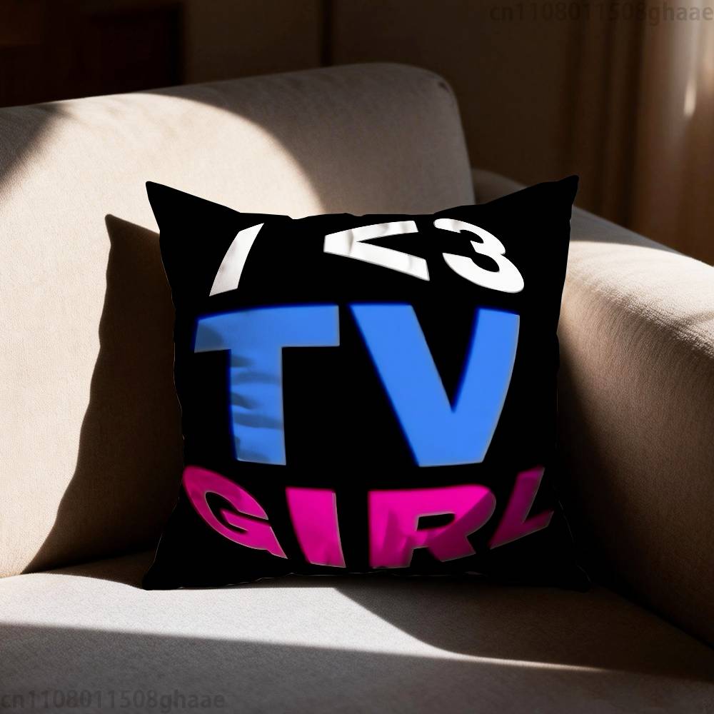 Tv Girl Pillow Case Sofa Living Room Bedroom Headboard Backrest Cushion Square Cushion Nap Time
