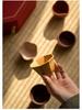 Retro Wenchuang Zisha Ceramic Teacup Gift Box with Five Blessings Logo - Perfect Souvenir for Clients and Leaders