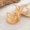 Hip Hop Large Starfish Scallop Open Cuff Bangles for Women Adjustable Exaggerated Wide Gold Color Upper Armband Bracelets Femme Aesthetic Jewelry