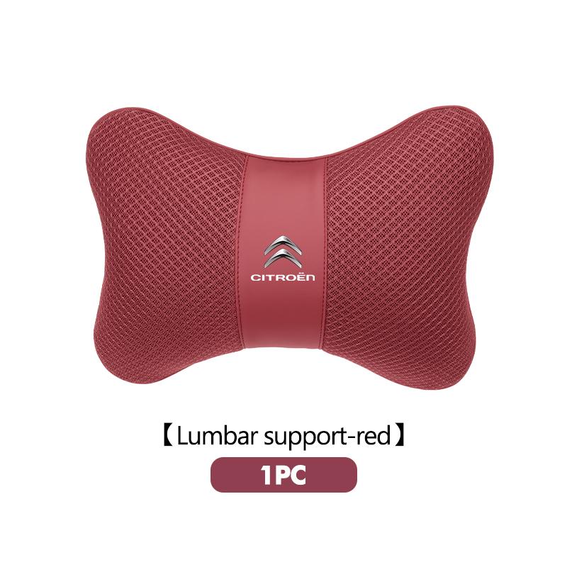 Car Seat Driving Headrest Lumbar Waist Support Cushion Stickers For Citroen C4 C3 C5 C1 C2 C6 C4L DS3 DS4 Picasso Jumper