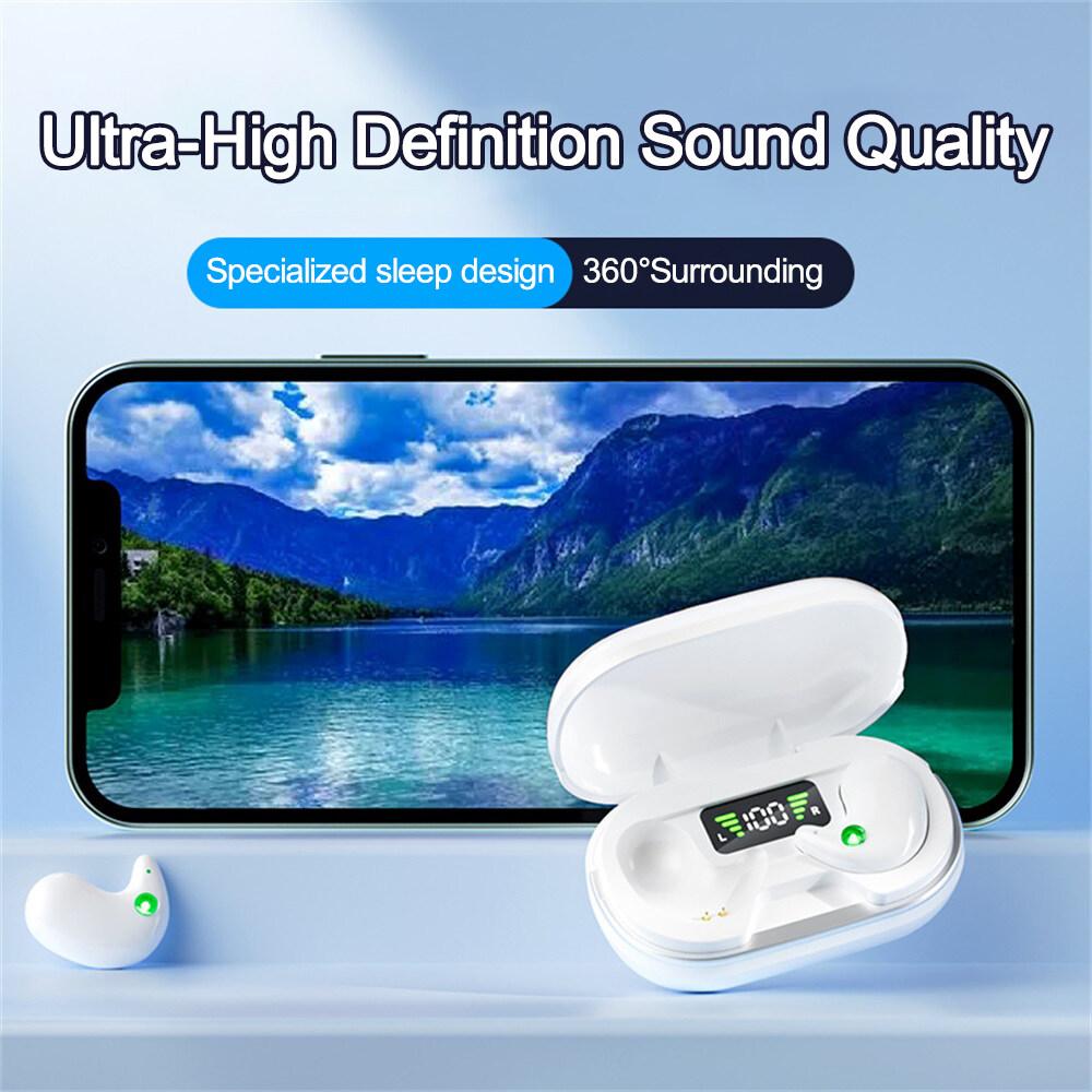 Mini Sleep Earbuds Wireless Bluetooth 5.3 Earphones TWS Sports Headphones with Microphone HiFi Stereo Waterproof Low Delay Headsets