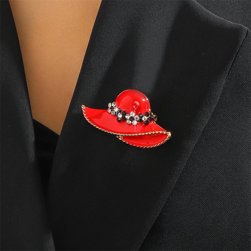 Fashionable Personalized Red Hat Brooch